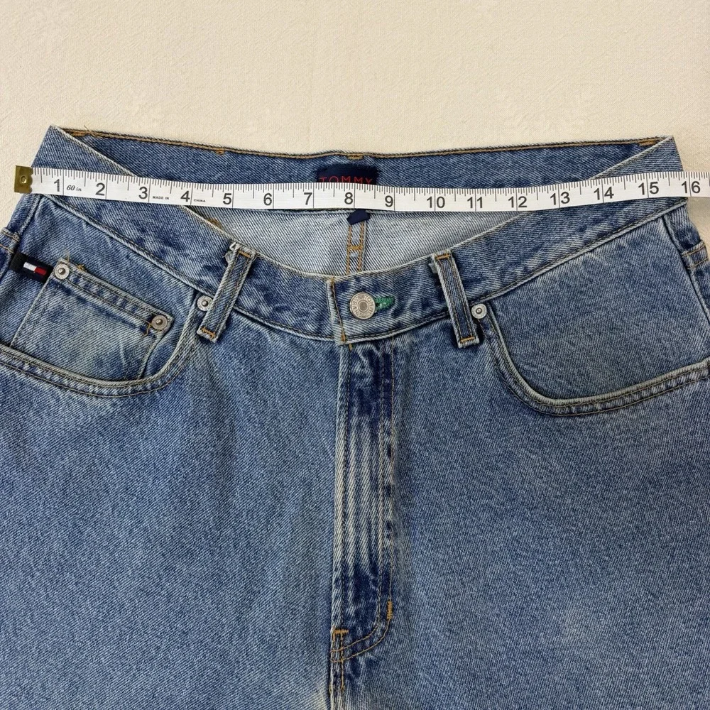 Tommy Hilfiger Tommy Jeans Freedom Mens 34x34 Made USA Light Wash Y2K